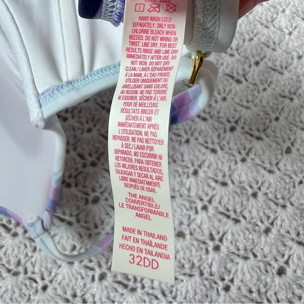 Victoria's Secret Angel Convertible Bikini Top- 32DD- Escape Stripe multicolor - Picture 7 of 11